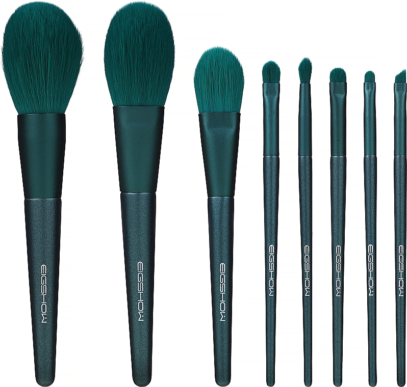 Набор кистей для макияжа - Eigshow Beauty Jade Green Brush Kit With Box — фото N1
