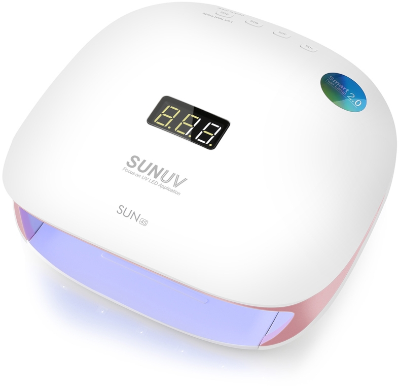 Лампа UV/LED, белая с розовым - Sun LED+UV Lamp 4S 48W — фото N1