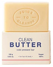 Мыло с эфирными маслами холодного отжима - Juice To Cleanse Clean Butter Cold Pressed Bar — фото N2