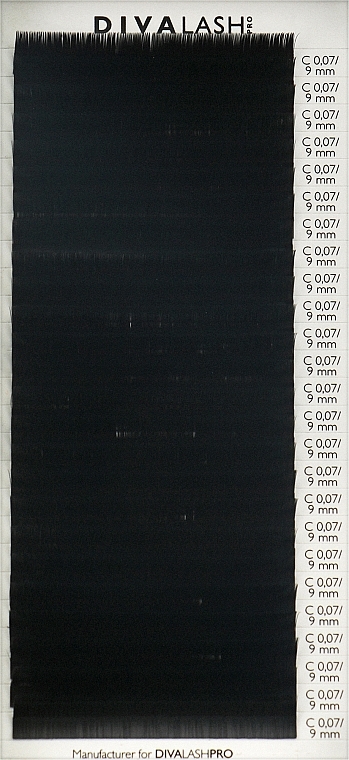 Ресницы для наращивания С 0.07 (9 мм), 25 линий - Divalashpro — фото N1
