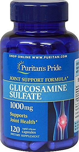 Харчова добавка "Глюкозаміну сульфат" - Puritan's Pride Glucosamine Sulfate 500 mg — фото N1