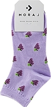Шкарпетки жіночі, 1 пара, фрукти, фіолетові - Moraj — фото N1