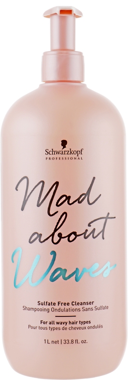 Бессульфатный шампунь для волнистых волос - Schwarzkopf Professional Mad About Waves Sulfate Free Cleanser — фото N3