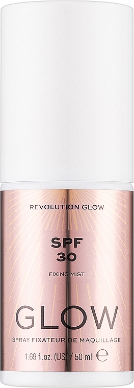 Спрей-фиксатор макияжа - Makeup Revolution Glow Fixing Mist SPF30 — фото N1