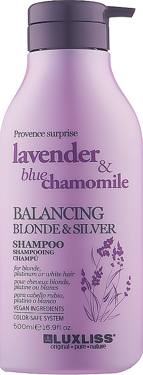 Шампунь для блонду - Luxliss Balancing Blonde & Silver Shampoo — фото N3