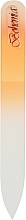 Парфумерія, косметика Пилочка кришталева, у чохлі зі шкіри,  08-1052, 105 мм., помаранчева - SPL
