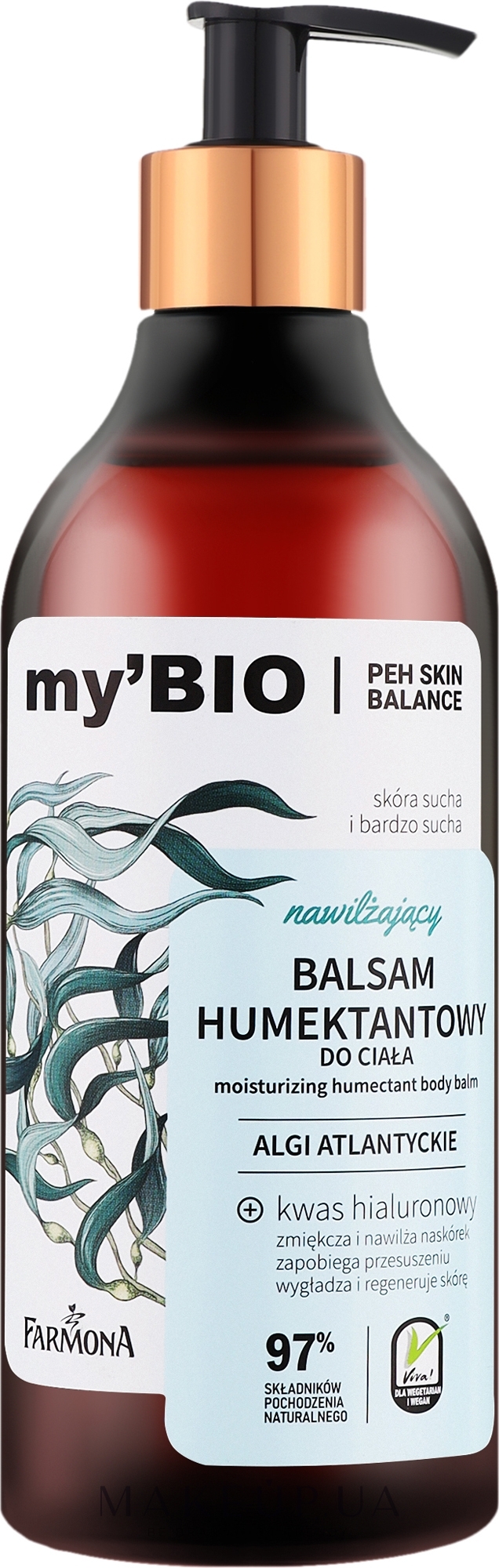 Бальзам для тіла "Атлантичні водорості" - Farmona My'bio Moisturizing Humectant Body Balm Atlantic Algae — фото 400ml