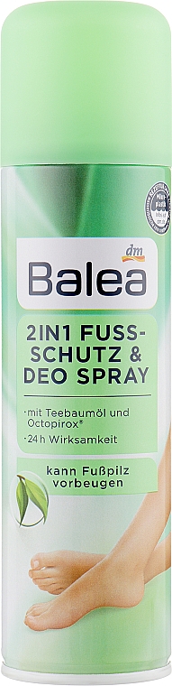 Дезодорант-спрей 2в1 для защиты ног - Balea