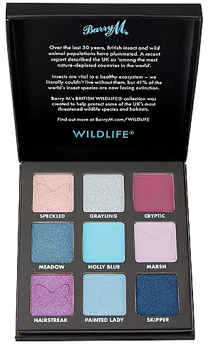 Палетка теней для век - Barry M Cosmetics Wildlife Butterfly WLEP6 Eyeshadow Charity Palette — фото N2