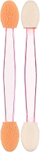 Аплікатори для тіней, двосторонні, SA-11, 8 см., 10 шт., рожеві - Silver Style — фото N2