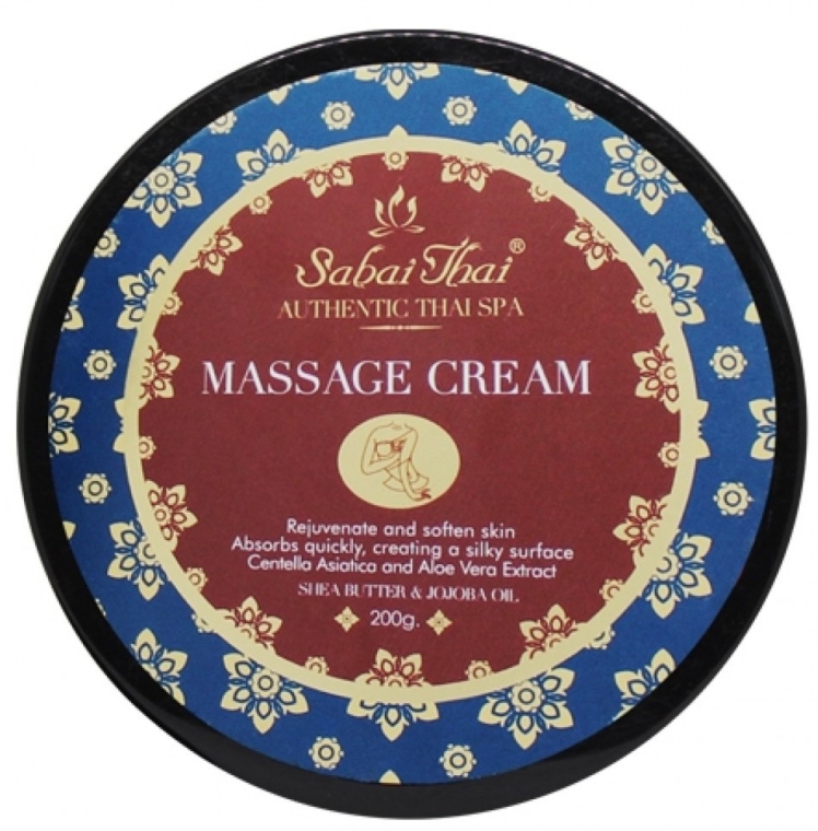 Масажний крем з екстрактом центели і алое вера - Sabai Thai Jasmine Aroma Massage Cream — фото N1