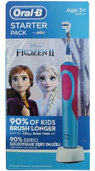 Електрична зубна щітка + 2 насадки - Oral-B Kids D12 Frozen II Starter Pack — фото N7