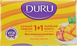 Парфумерія, косметика Крем-мило "Соковитий персик і спекотне манго" - DURU 1+1