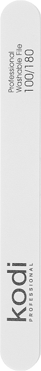 Пилка для ногтей "Прямая" 100/180, белая - Kodi Professional — фото N1