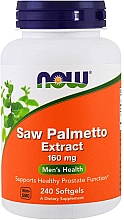 Экстракт пальмы сереноа - Now Foods Saw Palmetto Extract, 160mg — фото N2