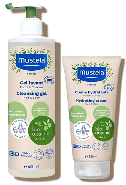 Набір - Mustela Cofre Family Essentials (cl/gel/400ml + b/cr/150ml) — фото N2