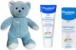 Духи, Парфюмерия, косметика Набор "Зимний уход" - Mustela Bebe (f/cr/40ml + cr/balm/40ml + toy)