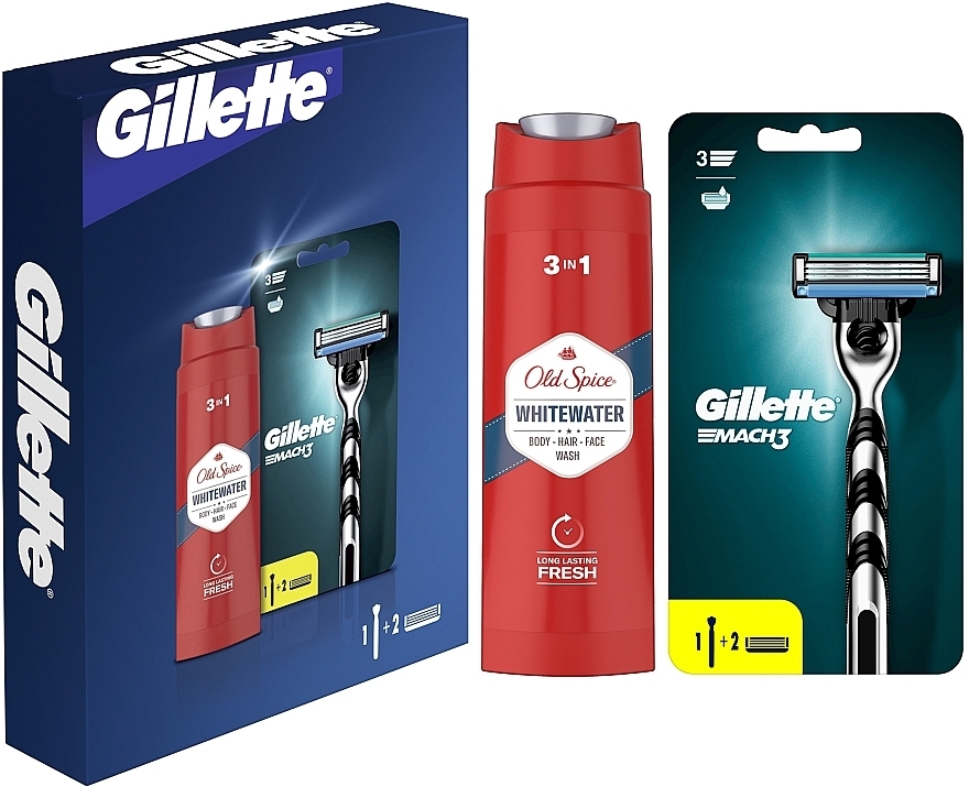 Набор - Gillette (razor/1pc + sh/gel/250ml) — фото N1