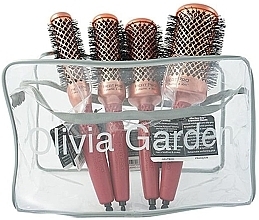 Парфумерія, косметика Набір щіток для волосся у косметичці, 4 шт. - Olivia Garden Heat Pro Bag