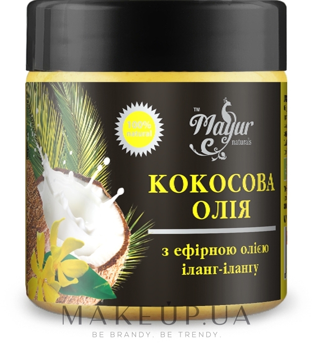 Натуральне кокосове масло для обличчя і тіла, з ефірною олією іланг-іланга - Mayur — фото 140ml