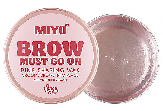 Віск для брів - Miyo Brow Must Go On Pink Shaping Wax — фото N1