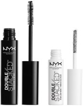 Духи, Парфюмерия, косметика Набор для ресниц (mascara/10ml + base/0,9ml) - NYX Professional Makeup Double Stacked Mascara 