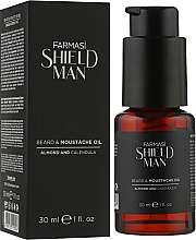 Парфумерія, косметика Олія для бороди та вусів - Farmasi Shield Man Beard & Moustache Oil