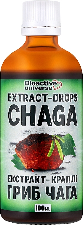 Экстракт-капли "Гриб Чага" - Bioactive Universe Extract-Drops Chaga — фото N1