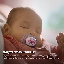 Пустушка "Ultra air" для дівчинки, 0-6 міс., 2 шт. - Philips Avent — фото N4