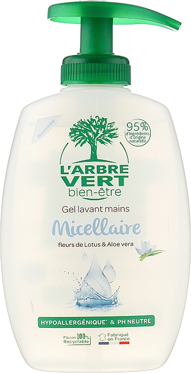 Мицеллярный гель для мытья рук - L'Arbre Vert Micellar Hand Washing Gel — фото N1