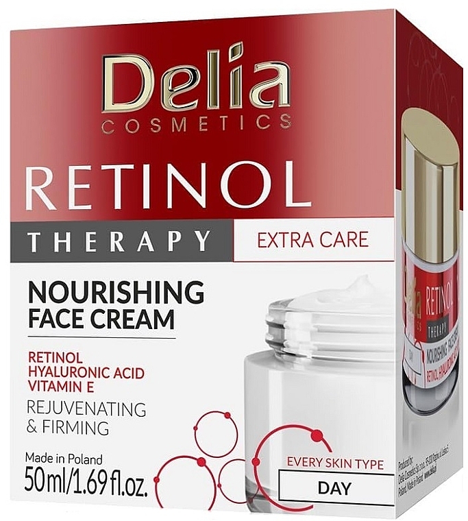 Денний крем для обличчя - Delia Retinol Therapy Nourishing Day Face Cream — фото N2