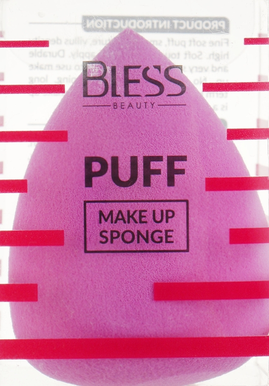 Спонж-капля, светло-фиолетовая - Bless Beauty PUFF Make Up Sponge