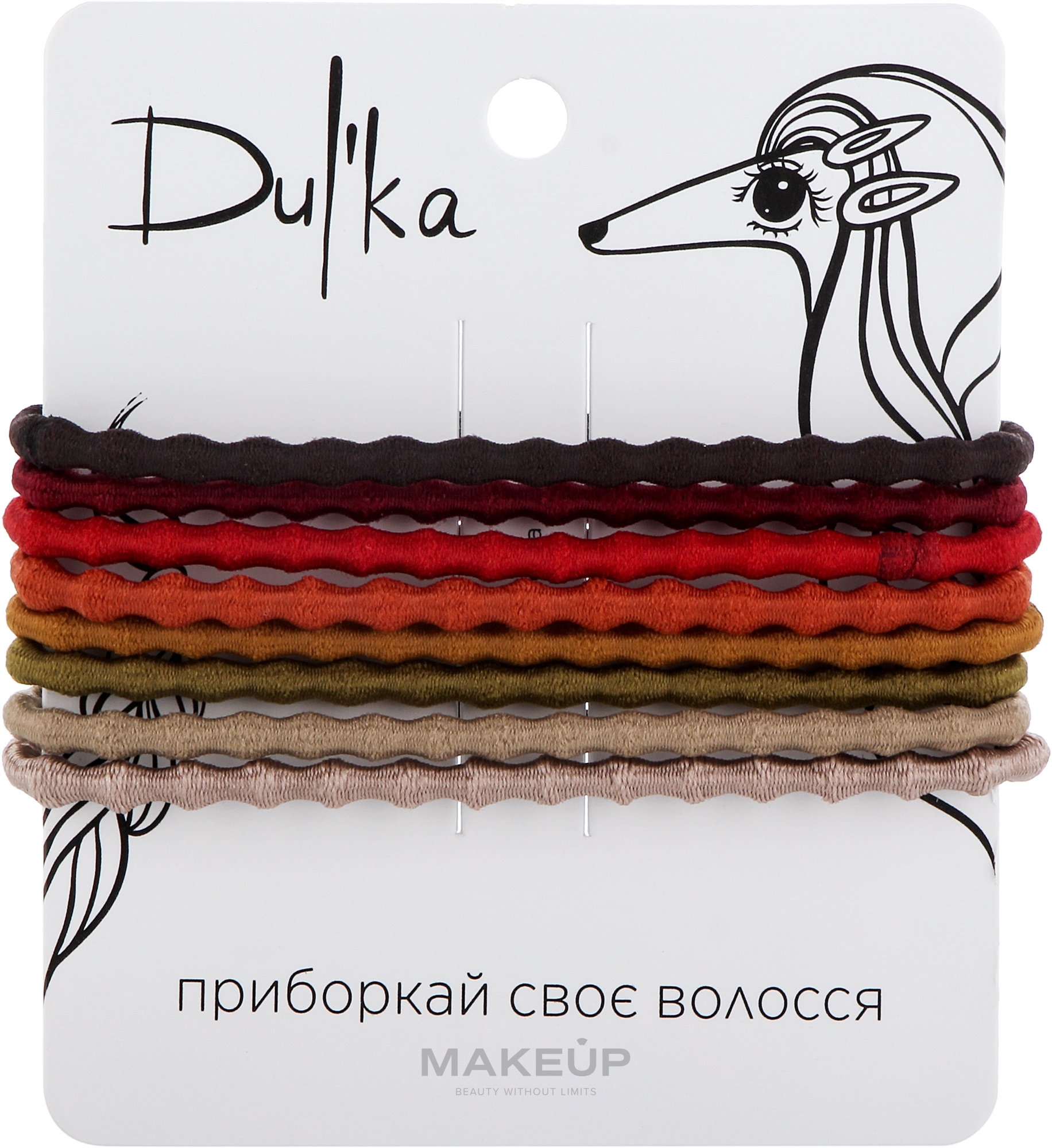 Набір різнобарвних гумок для волосся UH717764, 8 шт - Dulka — фото 8шт