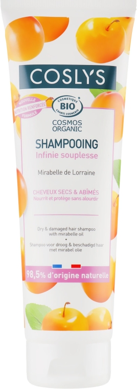 Шампунь для сухого і пошкодженого волосся з маслом Мірабелла - Coslys Shampoo for dry and damaged hair oil with Mirabella — фото N1