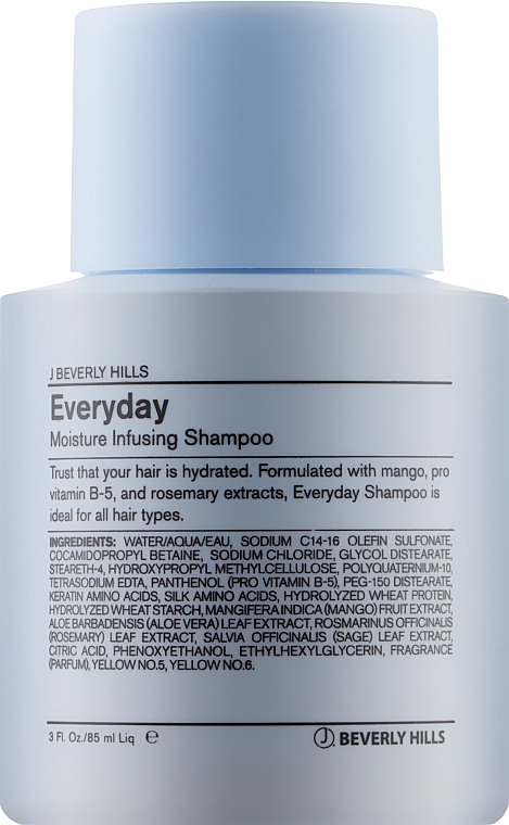 Зволожувальний шампунь для щоденного використання - J Beverly Hills Blue Hydrate Every Day Moisture Infusing Shampoo