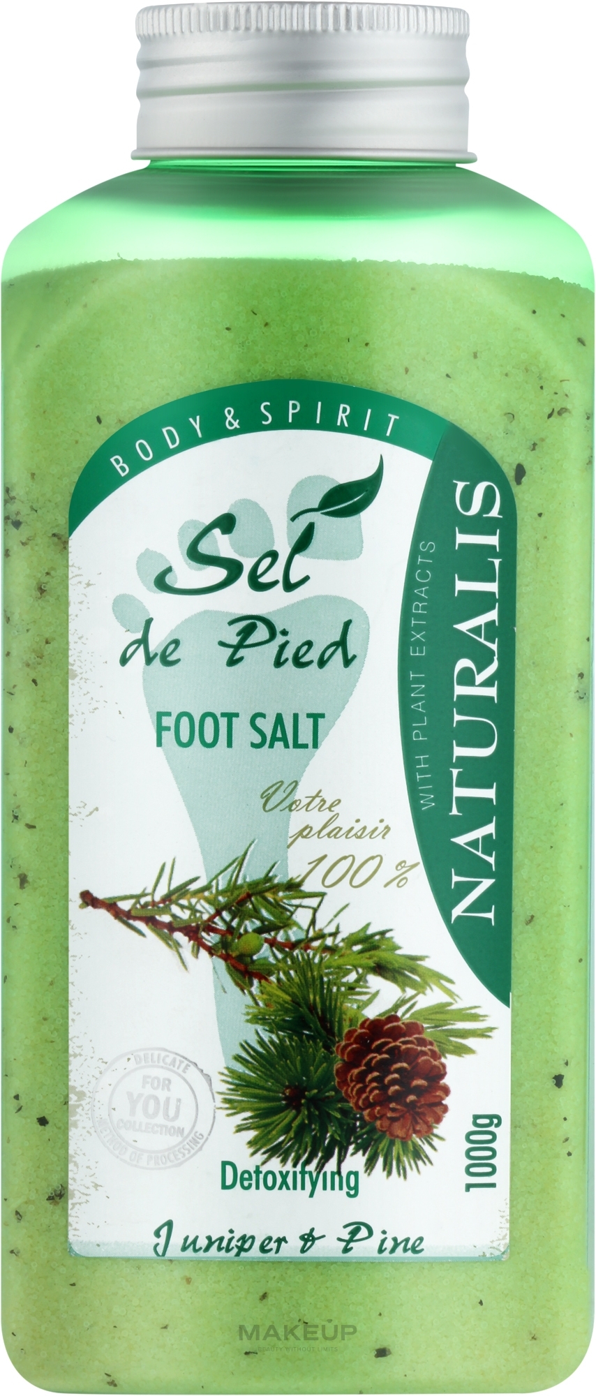 Сольова ванночка для ніг - Naturalis Sel de Pied Juniper And Pine Foot Salt — фото 1000g