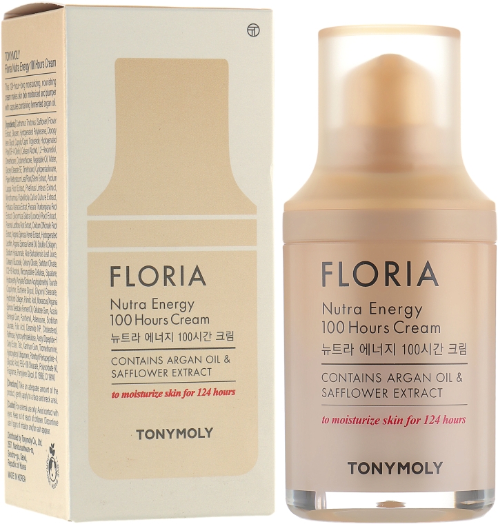Зволожувальний крем з арганієвою олією - Tony Moly Floria Nutra Energy 100 Hours Cream