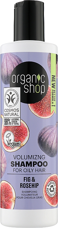 Шампунь для волосся "Інжир і шипшина" - Organic Shop Shampoo — фото N1