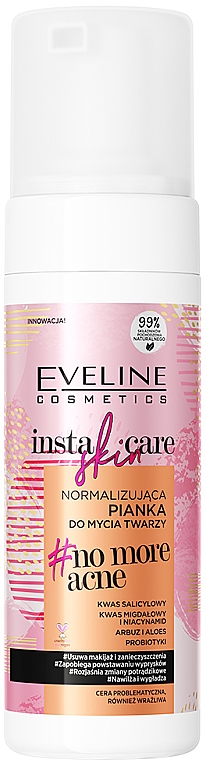 Очищувальна пінка для обличчя - Eveline Cosmetics Insta Skin Care #No More Acne — фото N1