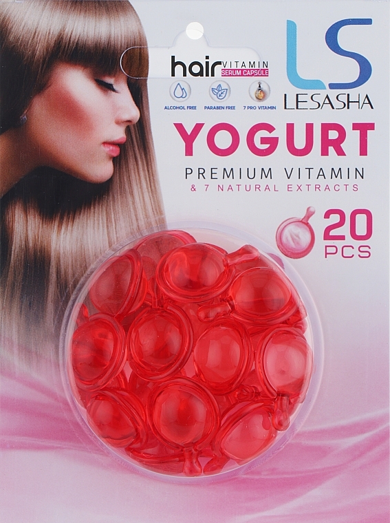 Тайские капсулы для волос c йогуртом - Lesasha Hair Serum Vitamin Yogurt — фото N6