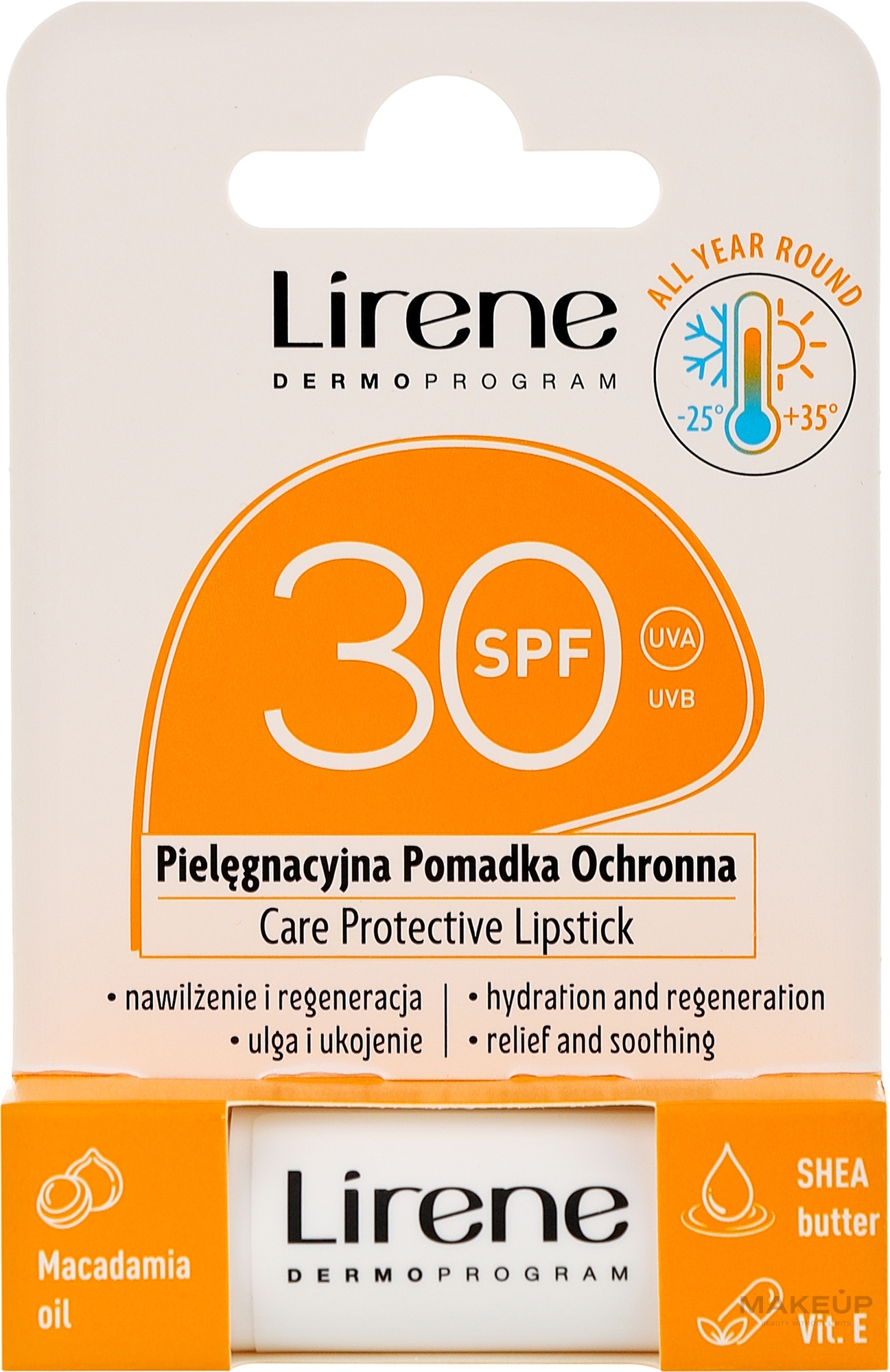 Захисний зволожуючий бальзам для губ - Lirene Care Protective Lipstick SPF 30 — фото 4.6g