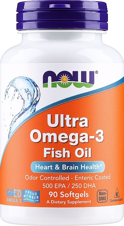 Желатинові капсули "Ультра Омега-3" - Now Foods Ultra Omega-3 3500 EPA/250 DHA — фото N1