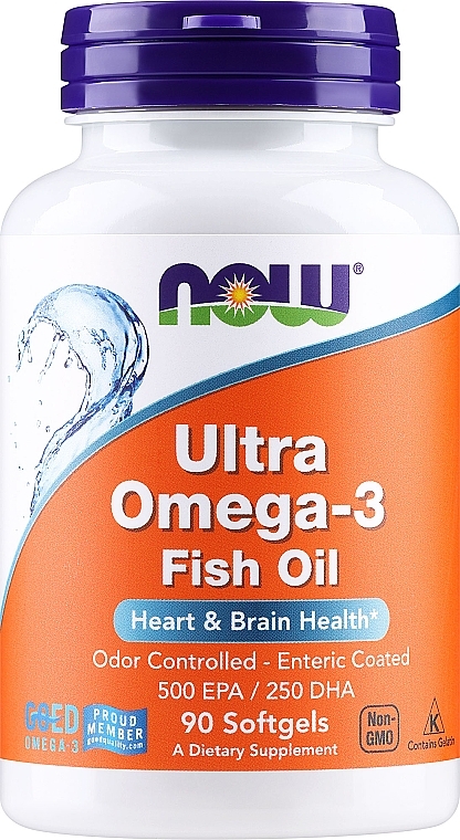 Желатиновые капсулы "Ультра Омега-3" - Now Foods Ultra Omega-3 3500 EPA/250 DHA — фото N1