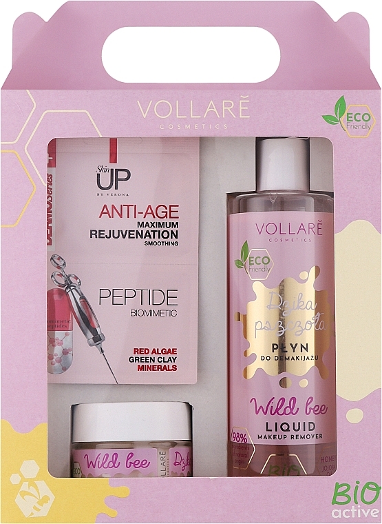 УЦІНКА Набір - Vollare Wild Bee & Skin Up (micellar/water/400ml+cr/50ml+mask/2x5ml) * — фото N1