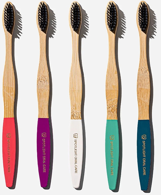 Набор бамбуковых зубных щеток - Spotlight Oral Care 5-Pack Bamboo Toothbrushes — фото N3