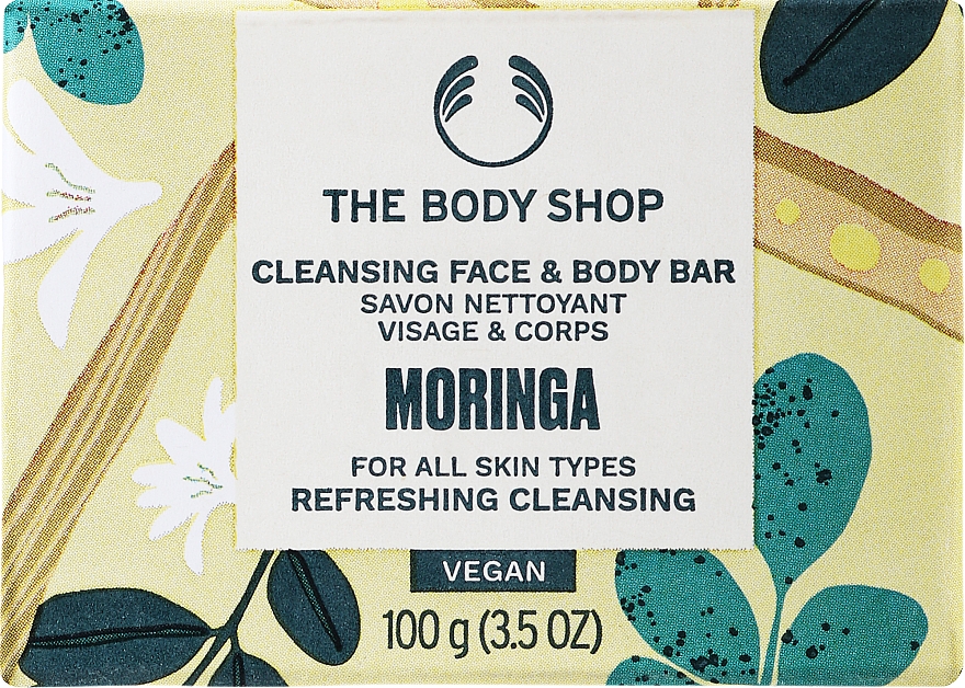 Мило для обличчя і тіла "Морінга" - The Body Shop Moringa Oil Soap — фото N3