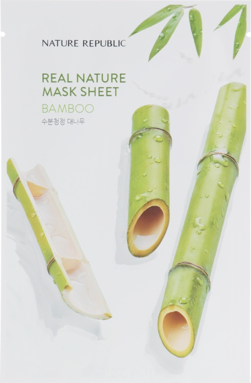 Тканинна маска для обличчя з екстрактом бамбука - Nature Republic Real Nature Mask Sheet Bamboo — фото N1