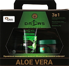 Парфумерія, косметика Подарунковий набір "Aloe Vera" - Dalas Cosmettics (shamo/500ml + mask/500ml + cream/75ml)