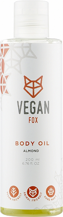 Масло для тіла "Мигдальне" - Vegan Fox Body Oil Almond — фото N1