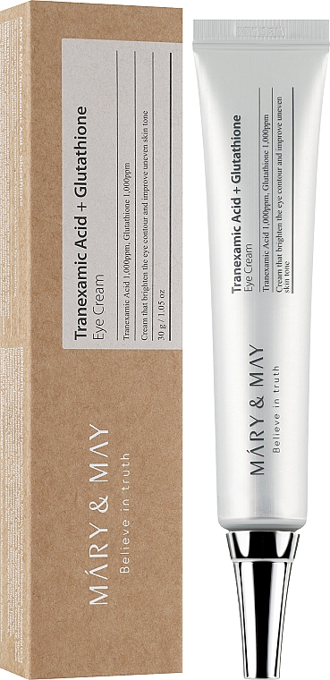 Крем для кожи вокруг глаз - Mary & May Tranexamic Acid + Glutathion Eye Cream — фото N2